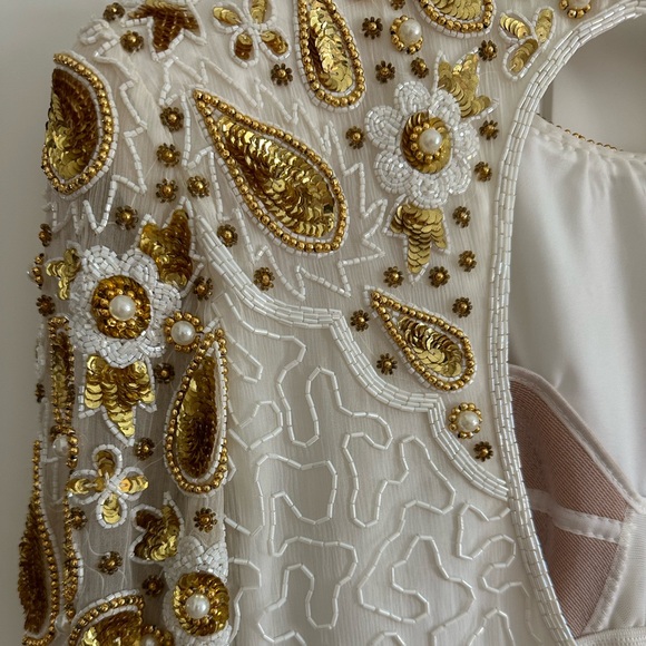 Vtg 80s Laurence Kazar Beaded Cocktail Dress - Picture 10 of 15